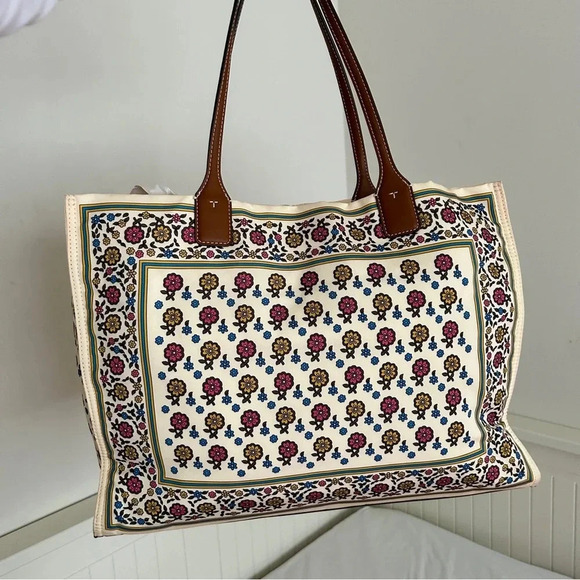 Tory Burch Ella Printed Tote Bag - Limited Edition Patchwork Floral - Picture 5 of 9